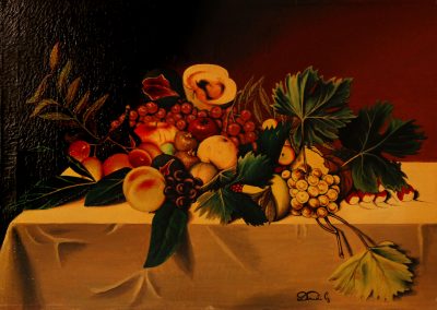 Natura morta con foglie - 1980