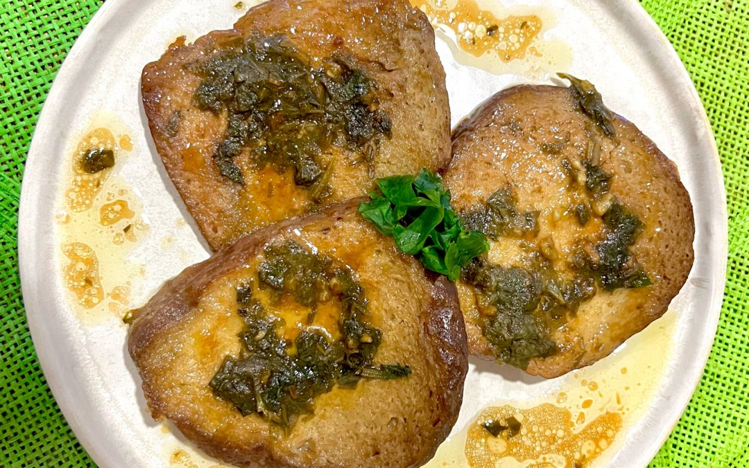 Seitan con battuta di prezzemolo