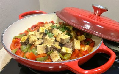 Stufato di Tofu affumicato e peperoni